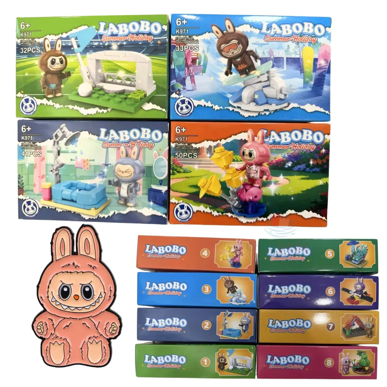 Labobo Ritfigyr Ehituskomplekt, Labobo Summer Holiday, erinevad, 3 karpi komplektis