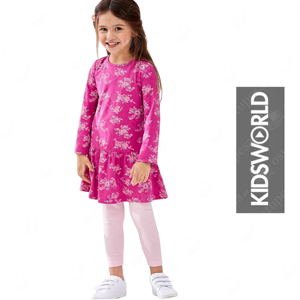 2-osaline kleit ja retuusid komplekt tüdrukutele, Kidsworld