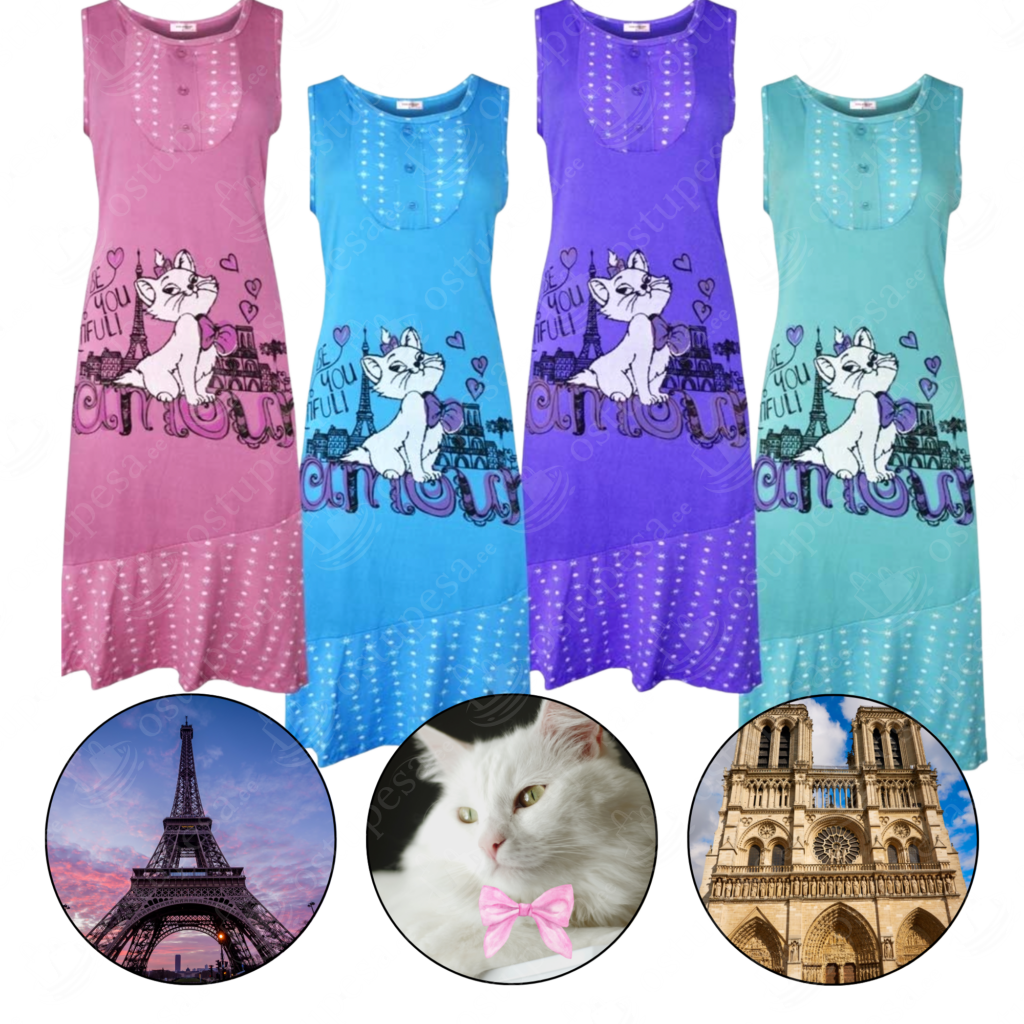 Öösärk naistele ,,Kass Pariisis”