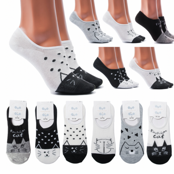 6-paariga naiste sokkide komplekt ,,Kassinäod