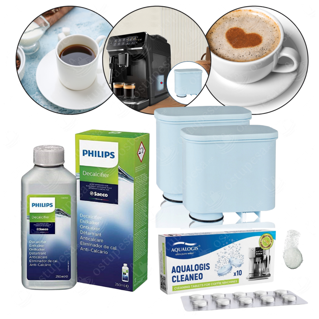 4-osaline kohvimasina puhastuskomplekt, Philips kohvimasinatele