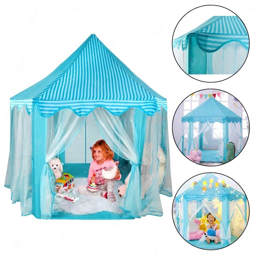 Laste mängutelk, sinine loss, 135x135x140 cm