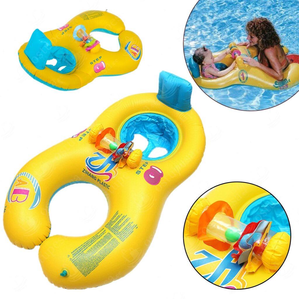 Istmega ujumisrõngas lapsele ja vanemale