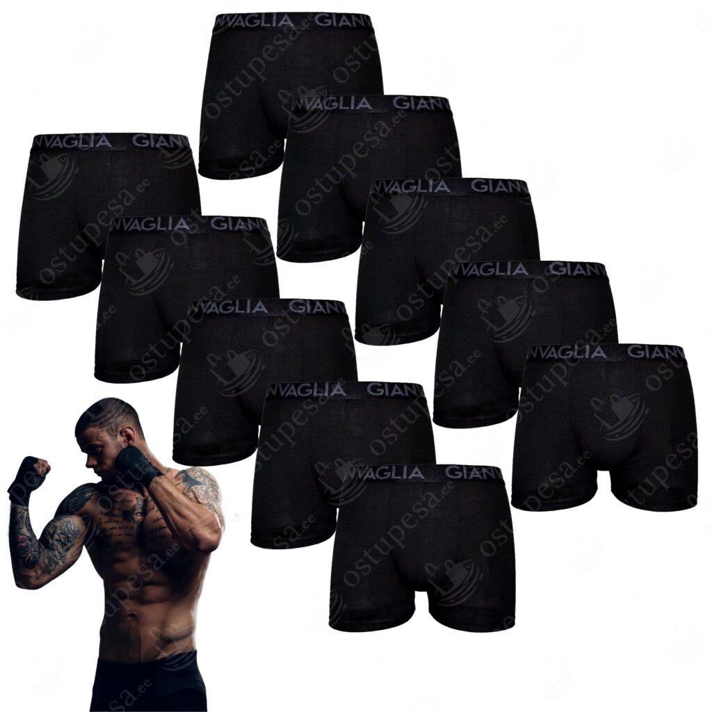 Meeste bokserid, mustad, GIANVAGLIA, 10 paari komplektis