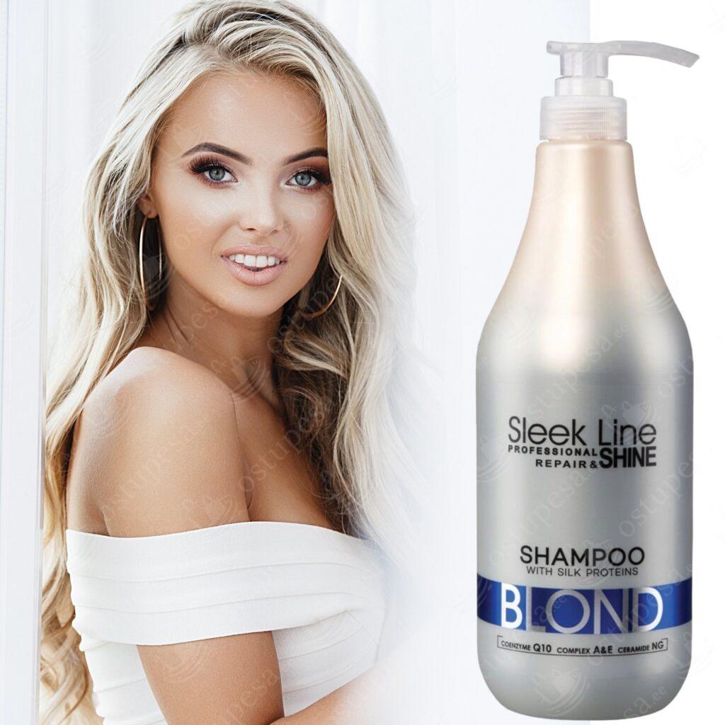 Šampoon blondidele juustele Sleek Line Blond, 1L, Stapiz