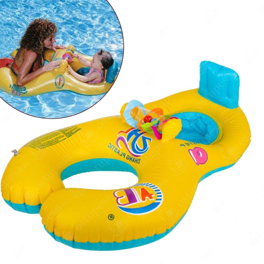 Istmega ujumisrõngas lapsele ja vanemale