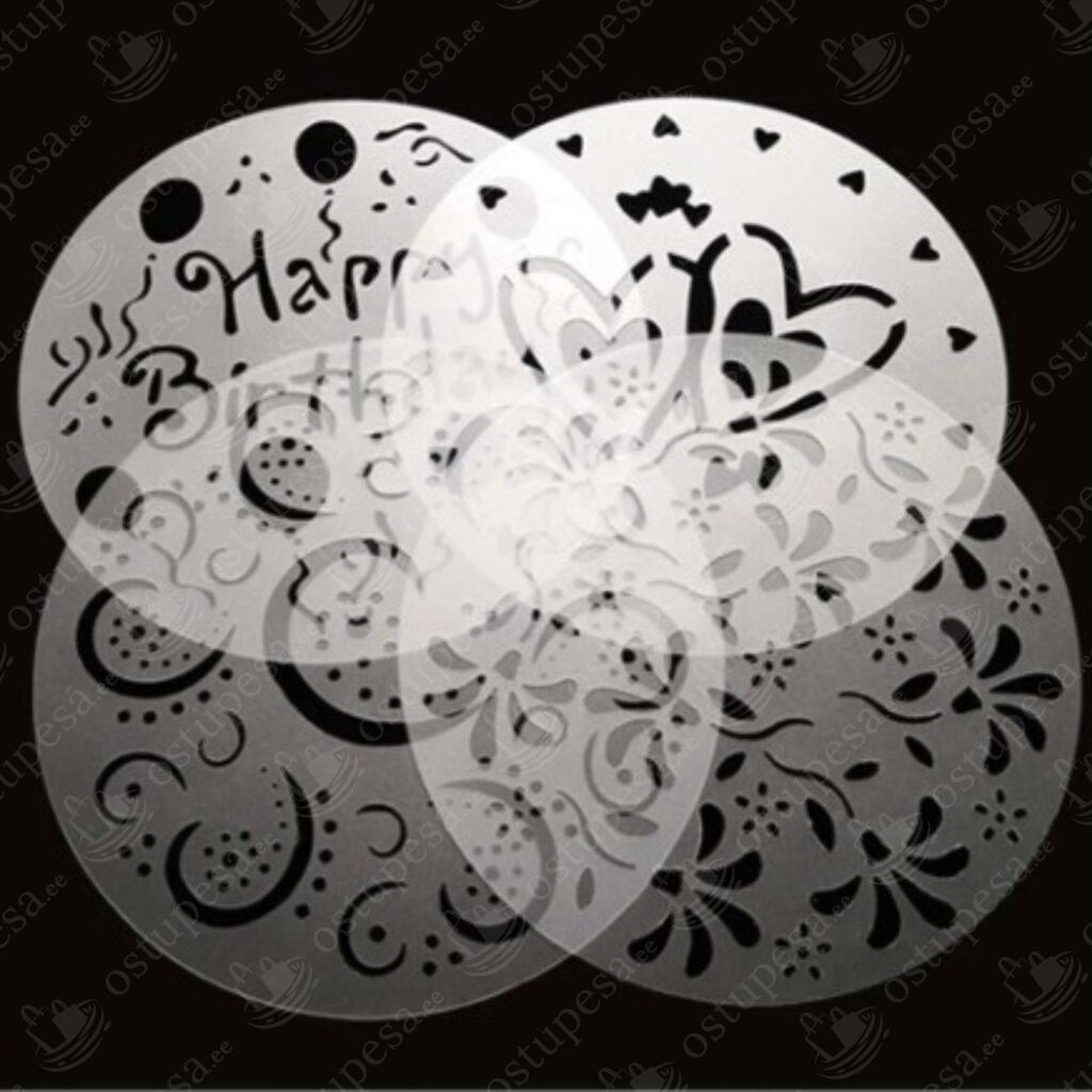 Tordišabloonid, 4 tk komplektis