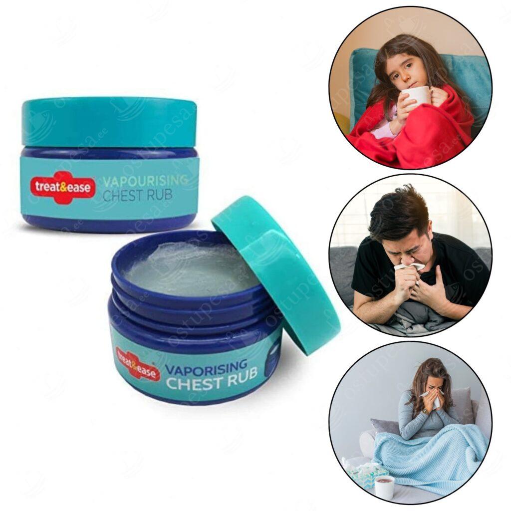 Soojendav salv külmetushaiguste ja nohu vastu, 90 ml, Treat&Ease