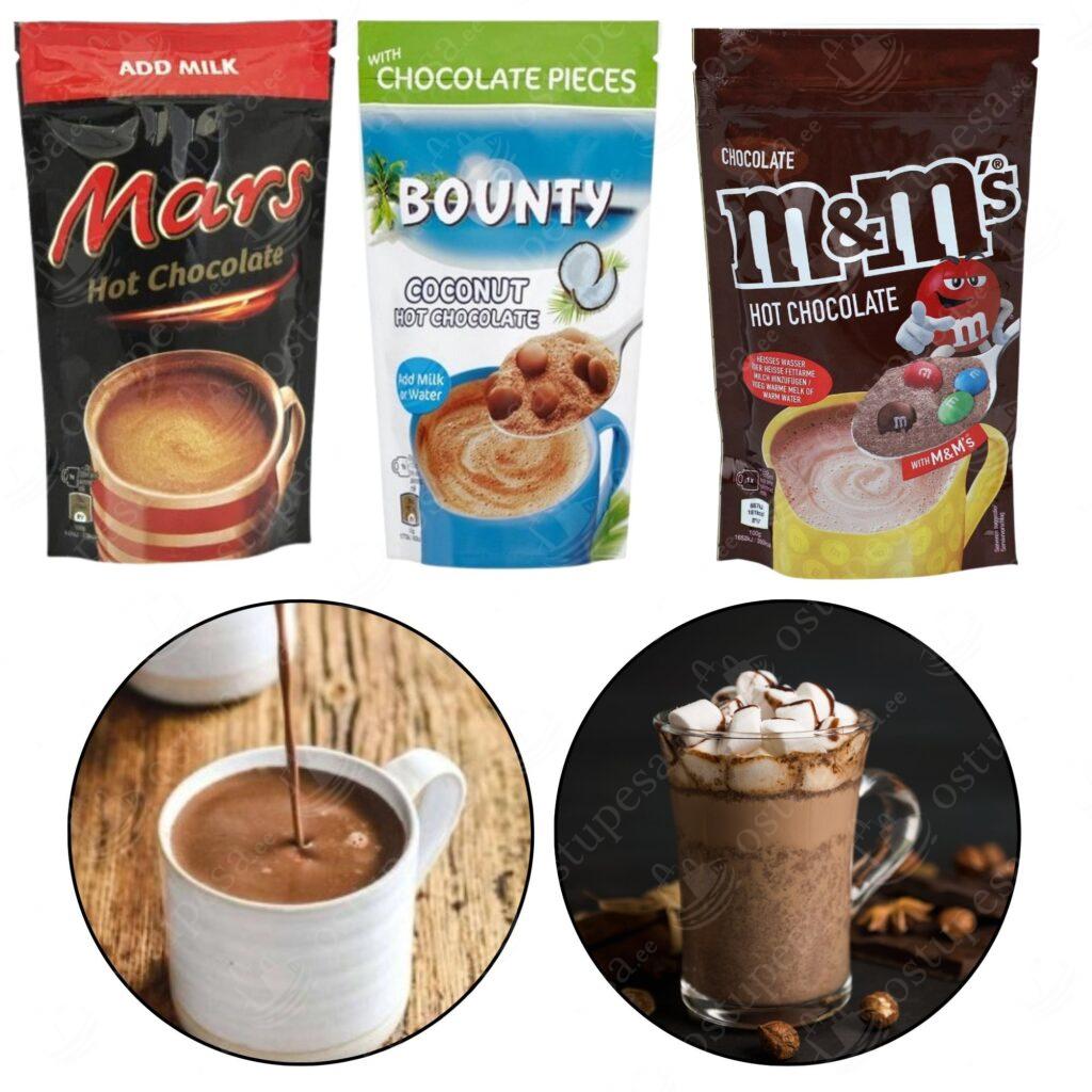 Šokolaadipulbrite komplekt, M&M, Bounty, Mars