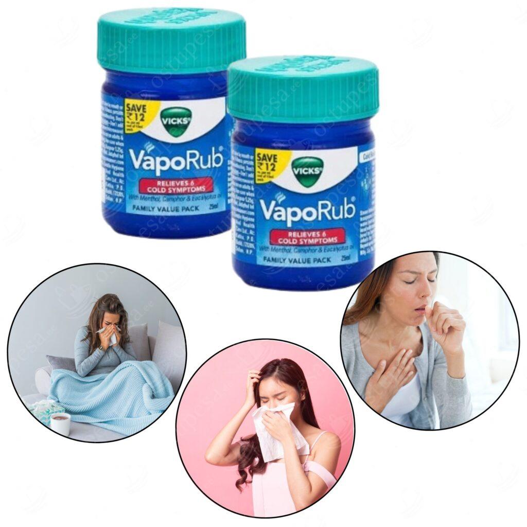 Salv külmetuse ja gripisümptomite korral, VapoRub, 2tk komplektis