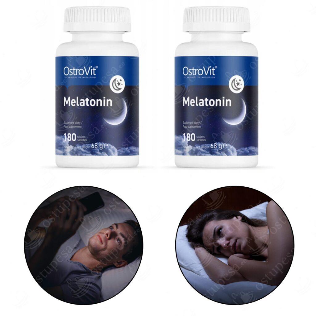Toidulisand melatoniin, 180 kapslit, Ostrovit, 2 purki komplektis