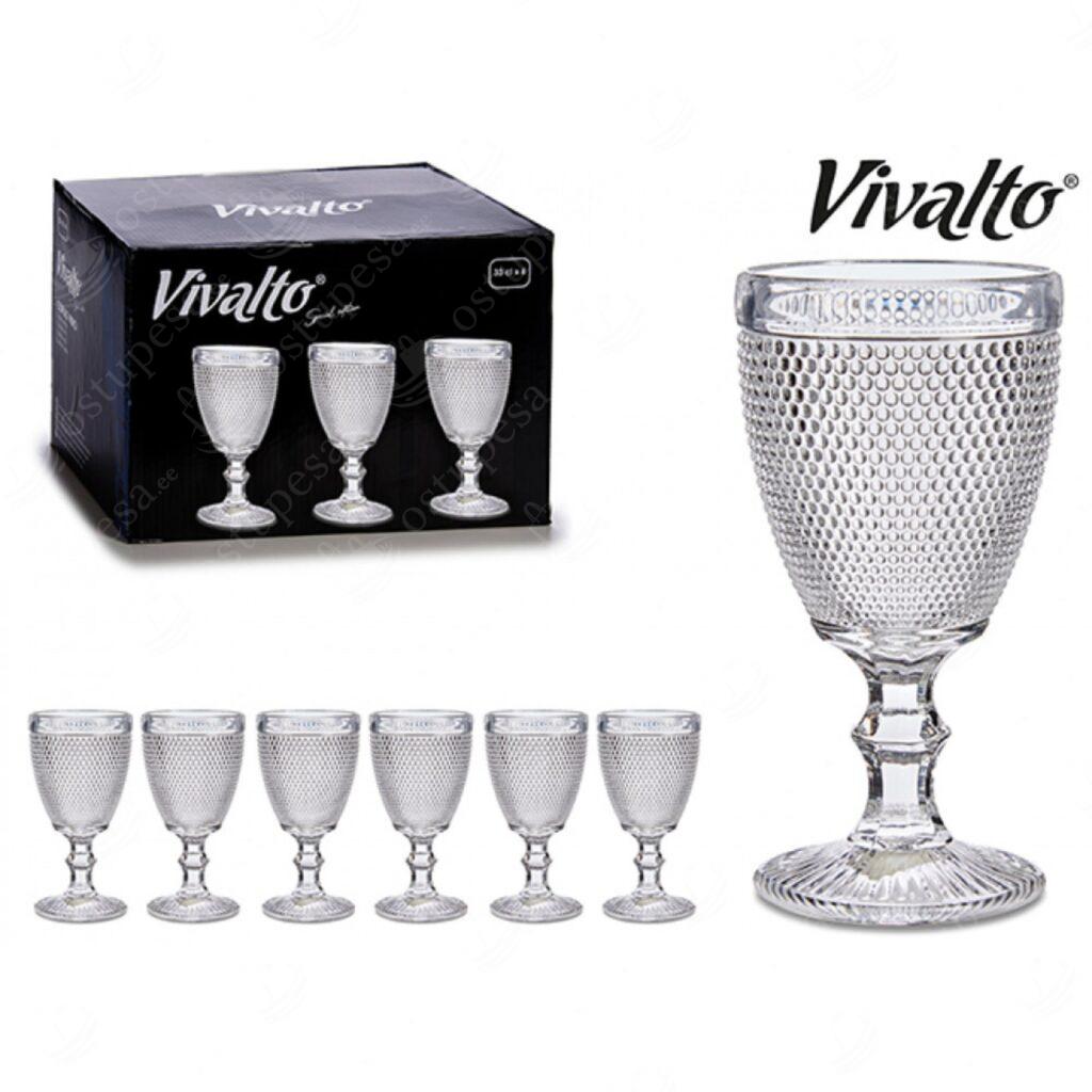 6-osaline veinipokaalide komplekt, 330 ml, Vivalto