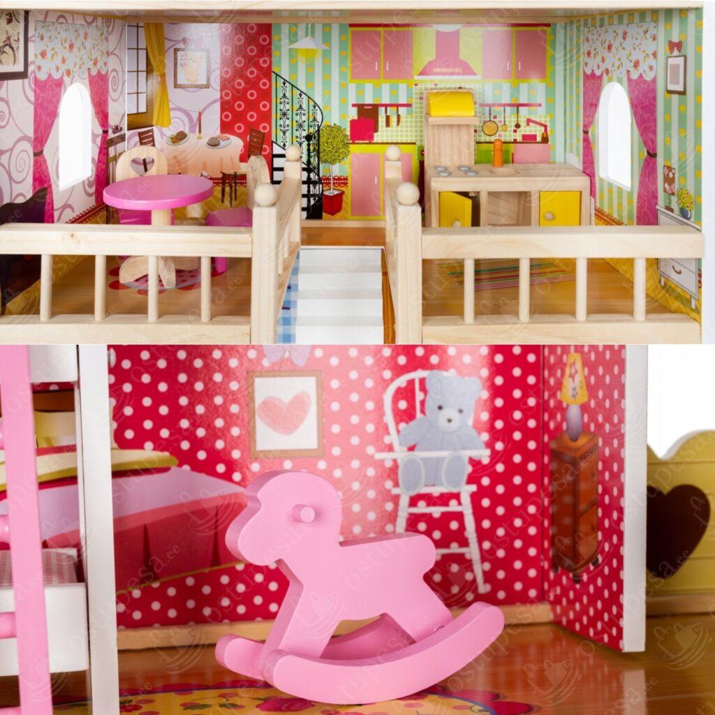 Nukumaja basseini ja LED-valgustusega, puidust, Kruzzel