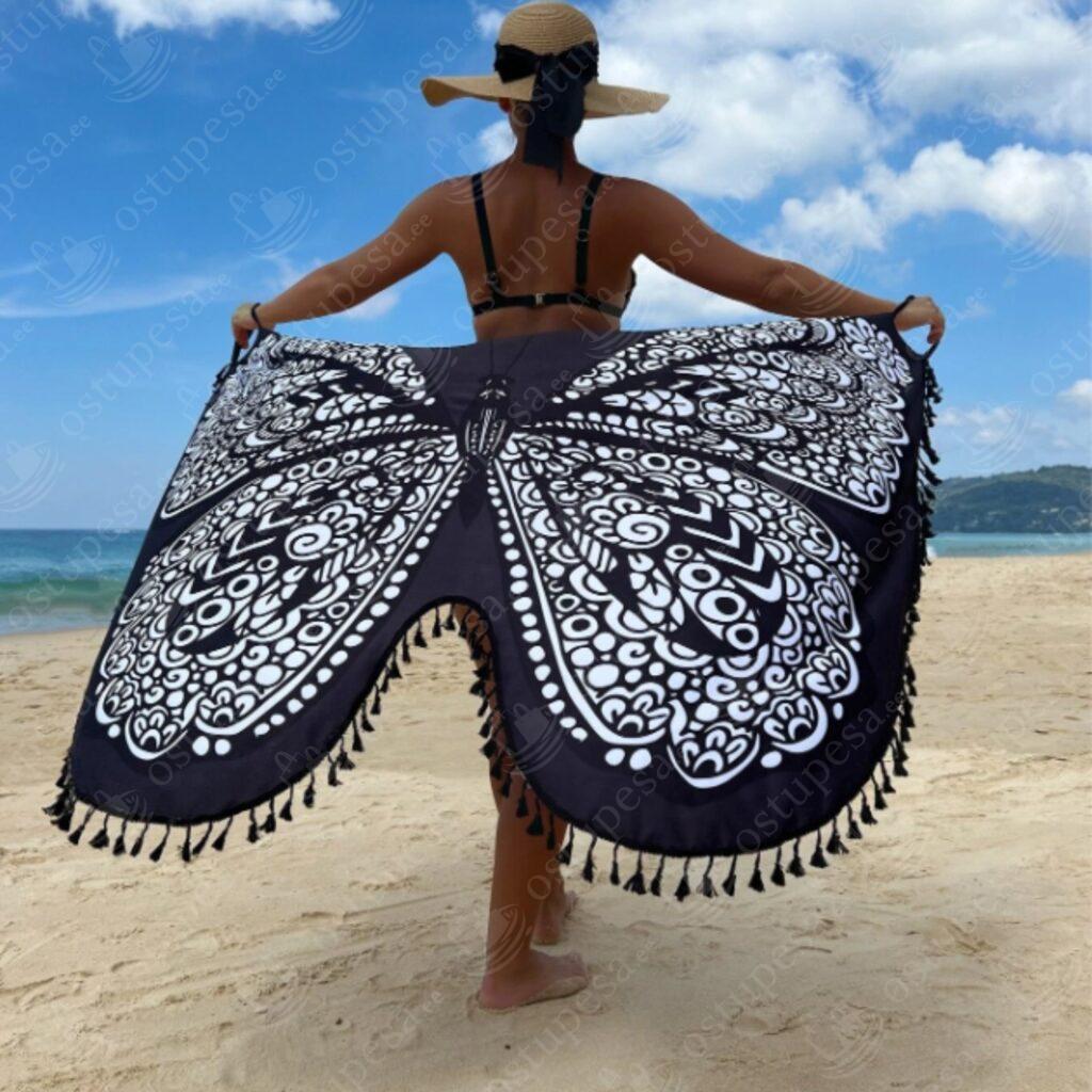 Naiste ranna hõlmikkleit, liblikaga
