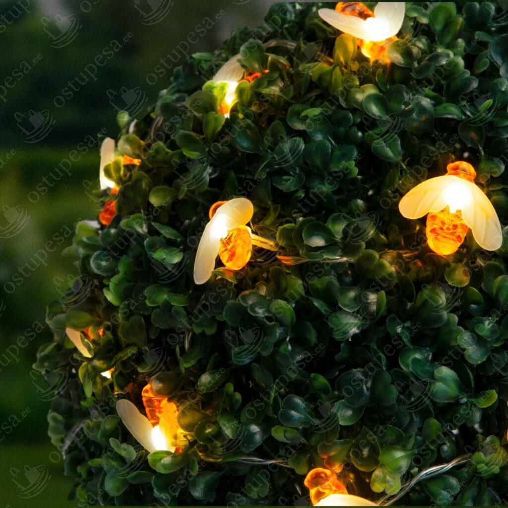 LED-õuevalgustid, 20 mesilast, päikesepaneeliga