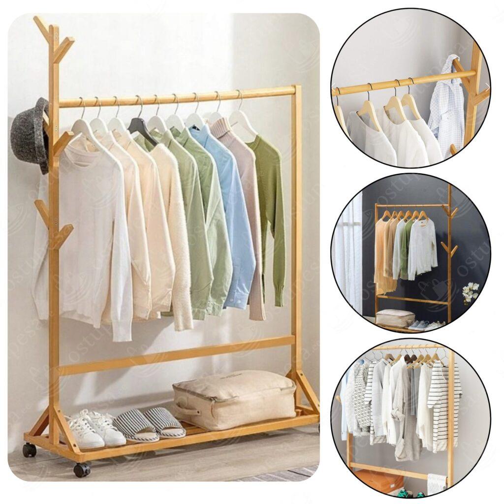 Stange riietele ja jalanõudele, puidust