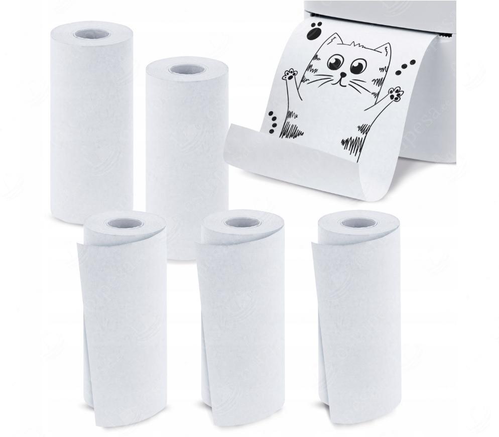 Miniprinteri termopaberirullid, 6 tk komplektis