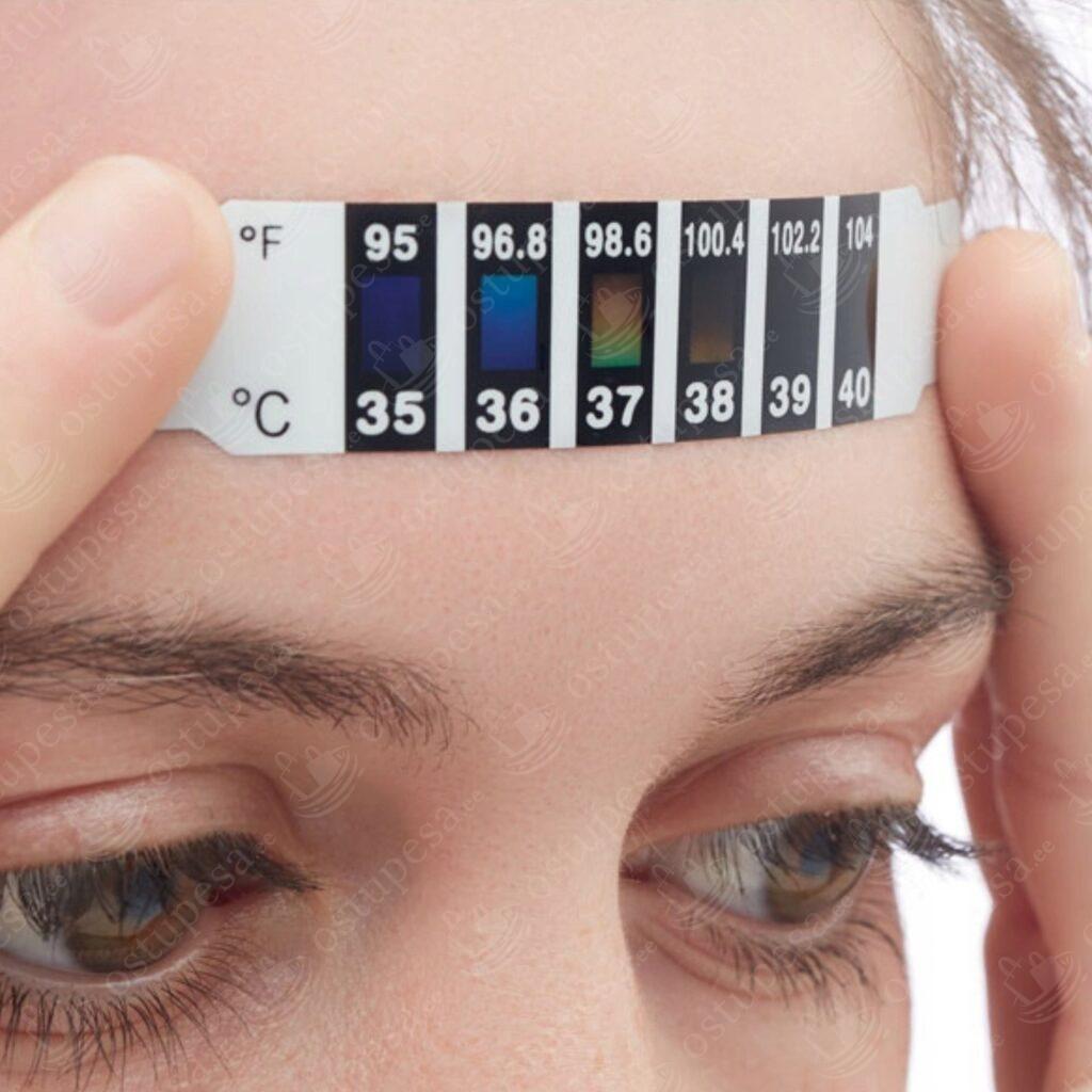 Termomeeter otsaesisele kleebitav 5 tk, 2 pakki komplektis