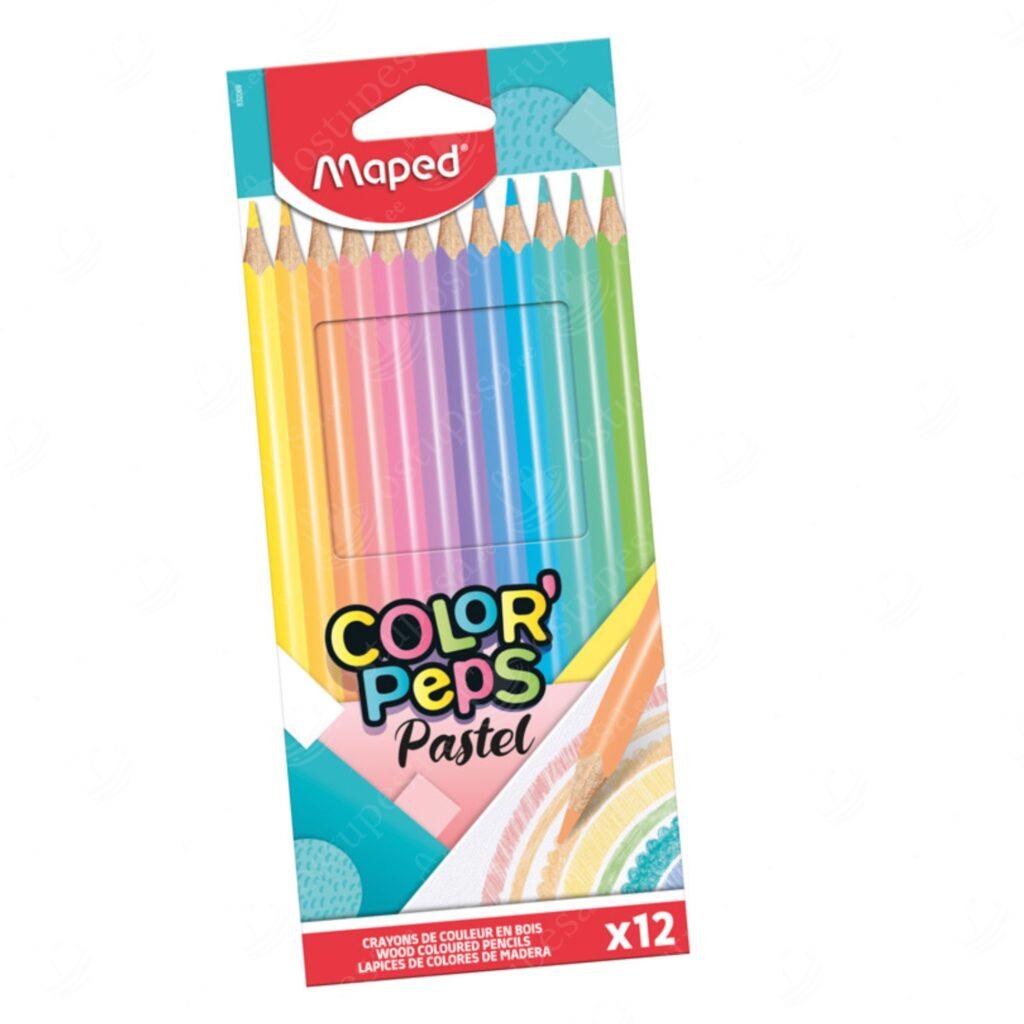 7-osaline Color’Peps pastelsete koolikaupade komplekt, Maped