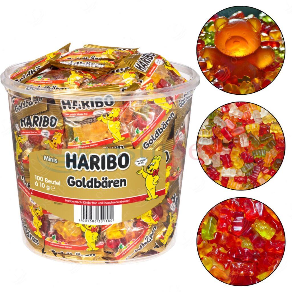 Haribo kummikarud, 100 minipakki ämbris, 980 g