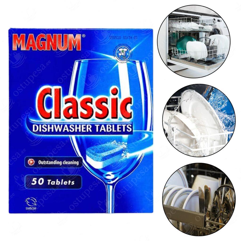 Nõudepesumasina tabletid, Magnum, 50 tk pakis