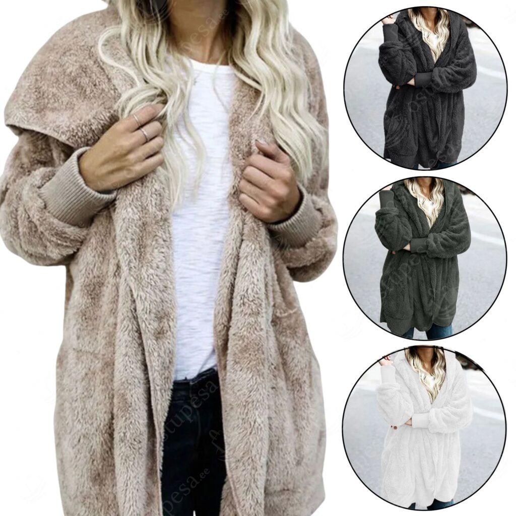 Pehme karvane mantel