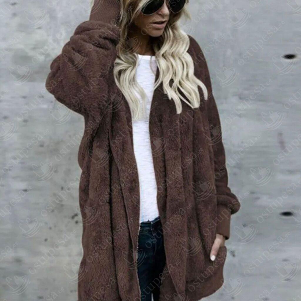 Pehme karvane mantel