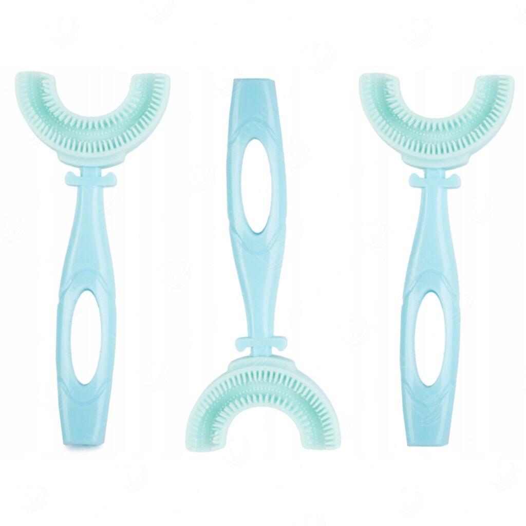 Laste hambahari, silikoonist, U-kujuline, 3 tk komplektis