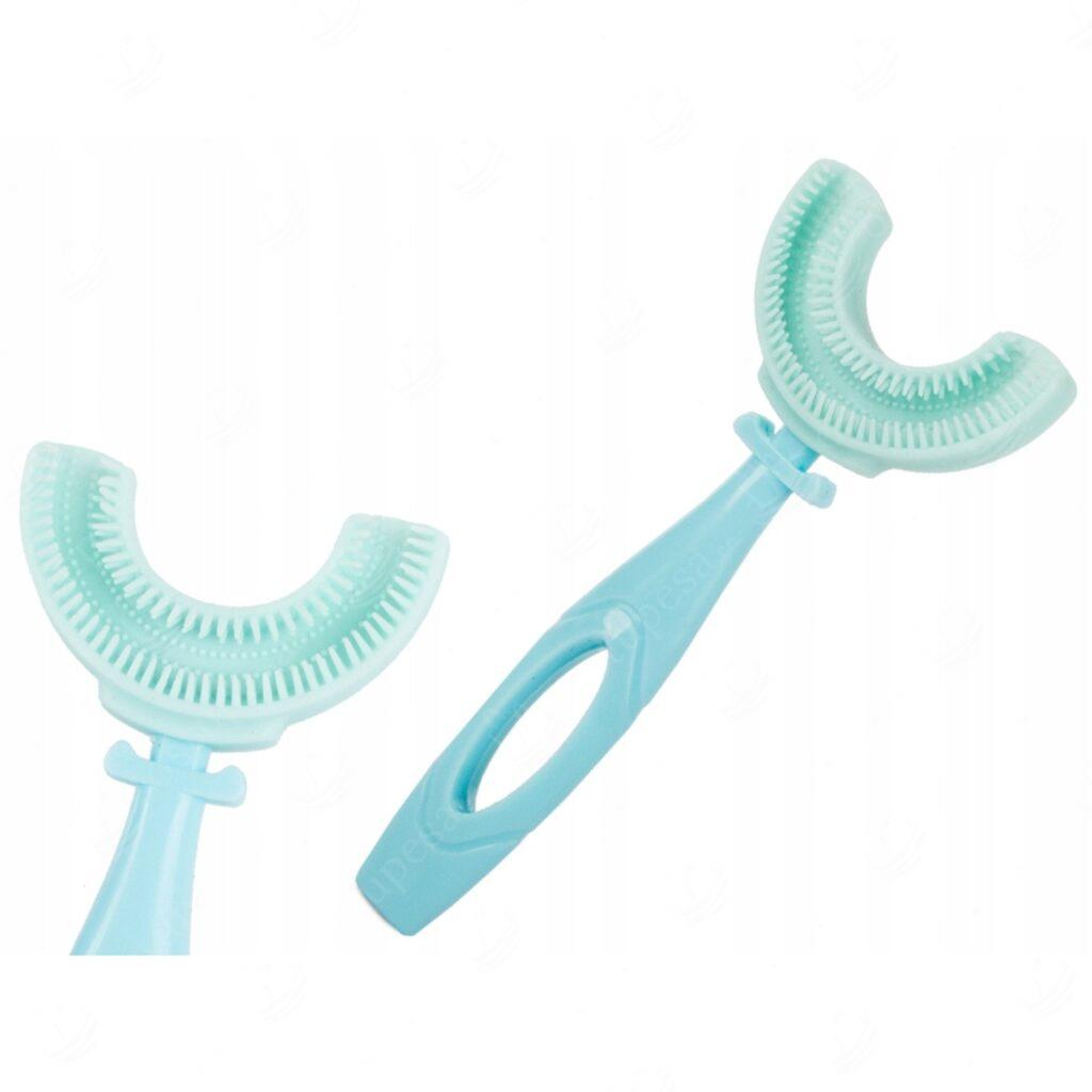 Laste hambahari, silikoonist, U-kujuline, 3 tk komplektis