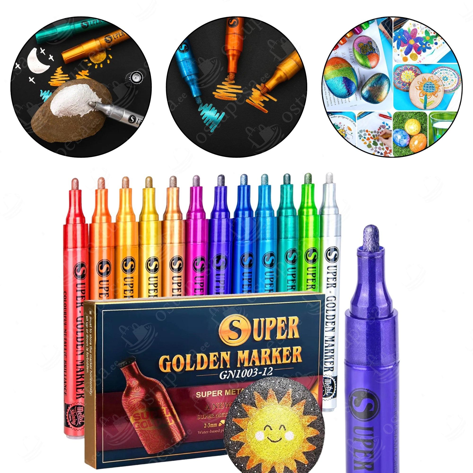 Akrüülmarkerid, Super Golden Marker, 12 tk pakis Ostupesa