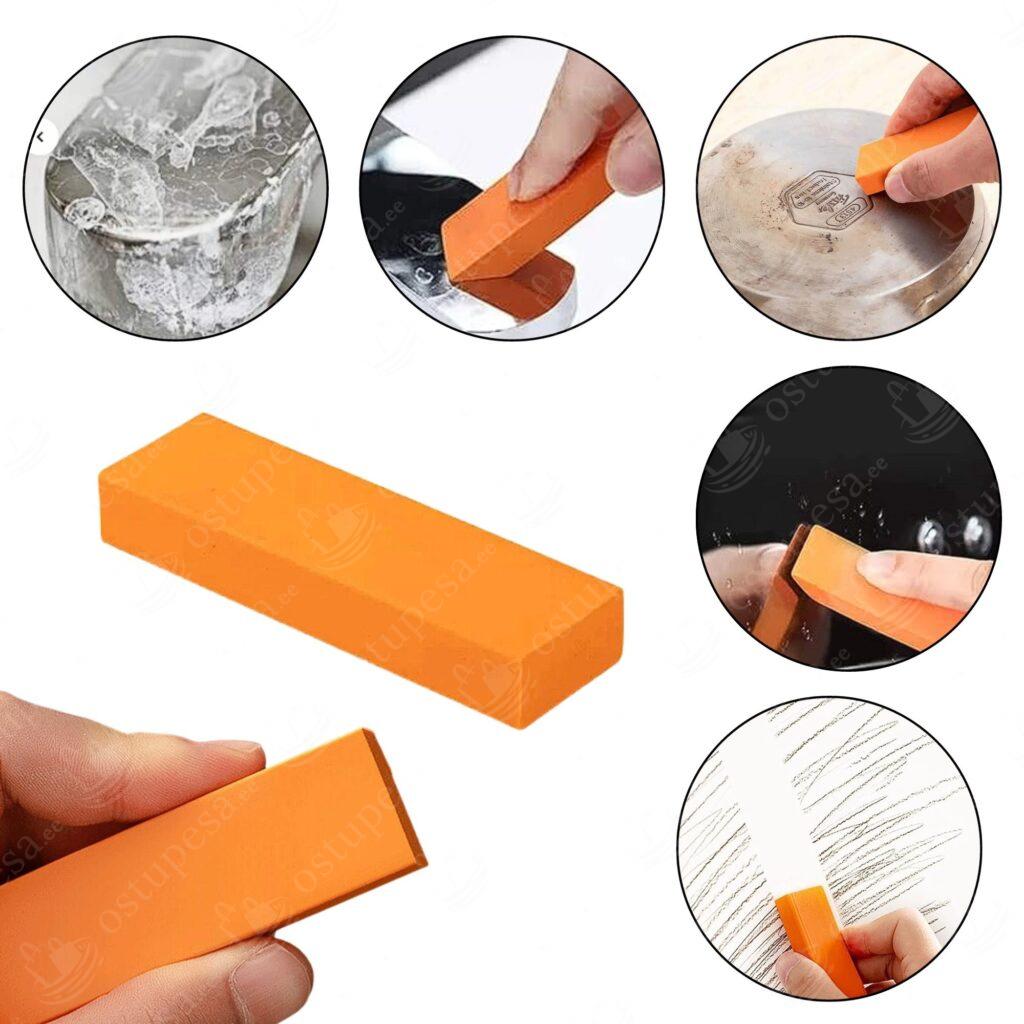 Puhastuskumm, roostevaba terasest esemete puhastamiseks