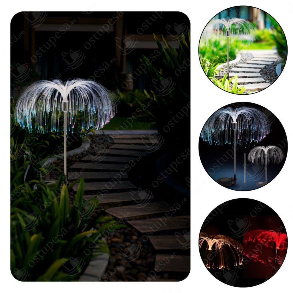LED-aialamp “purskkaev”, värvimuutev, päikesepatareiga