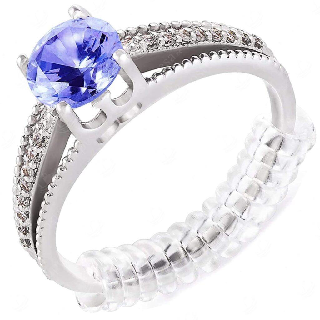 Sõrmuse suuruse reguleerija, silikoonist, 12 tk komplektis