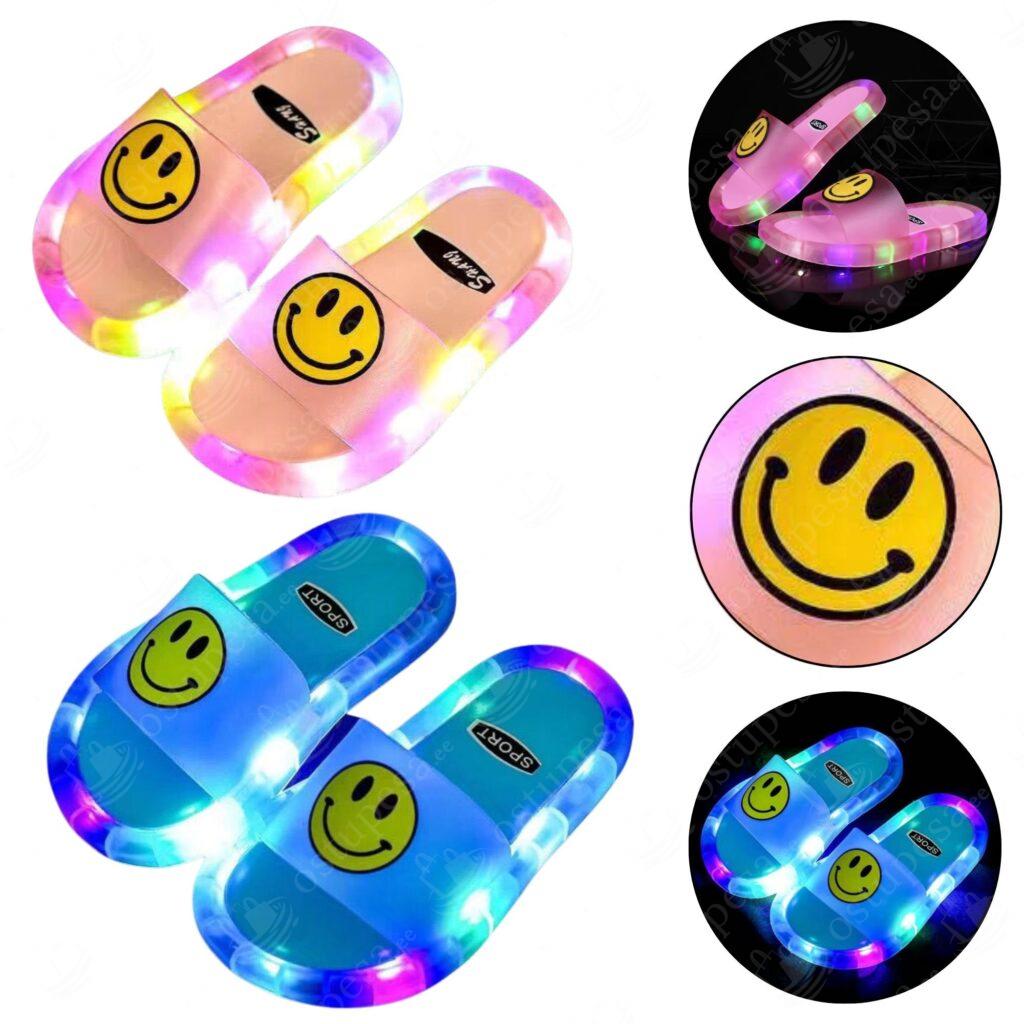 LED-valgustusega plätud lastele, naerunäoga