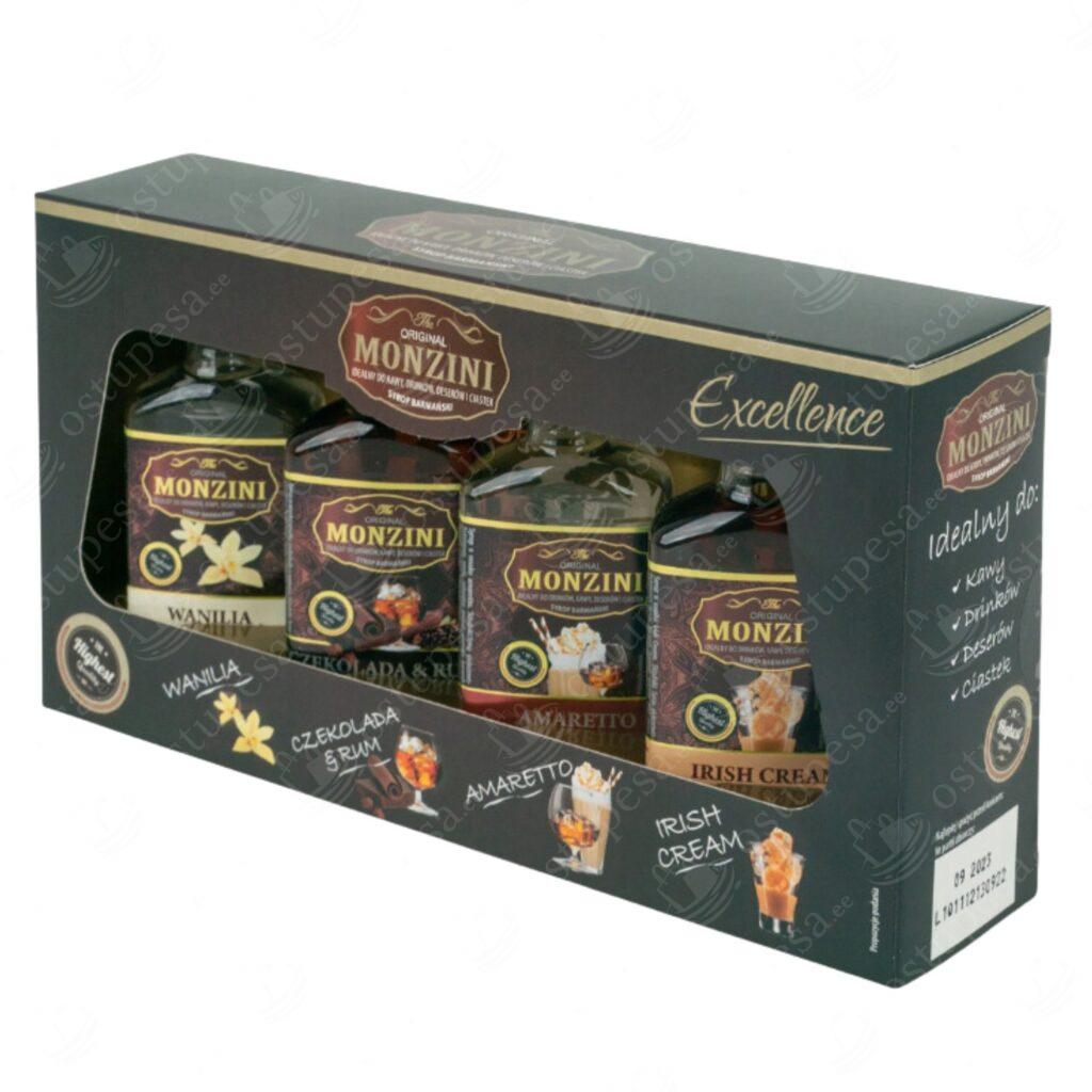 4-osaline kohvisiirupite komplekt, 4 x 50 ml, Monzini