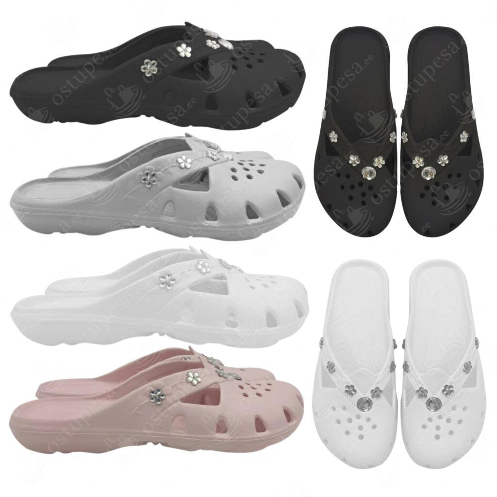 Naiste sandaalid, õhku läbilaskvad, kivikestega