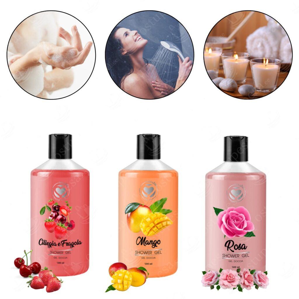 Dušigeelid, 500 ml, kolm erinevat komplektis