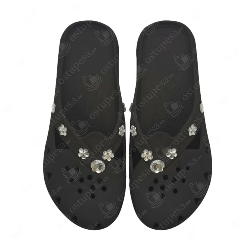 Naiste sandaalid, õhku läbilaskvad, kivikestega