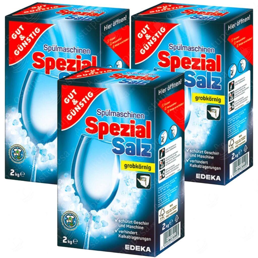 Nõudepesumasina sool, 2 kg, 3 tk komplektis