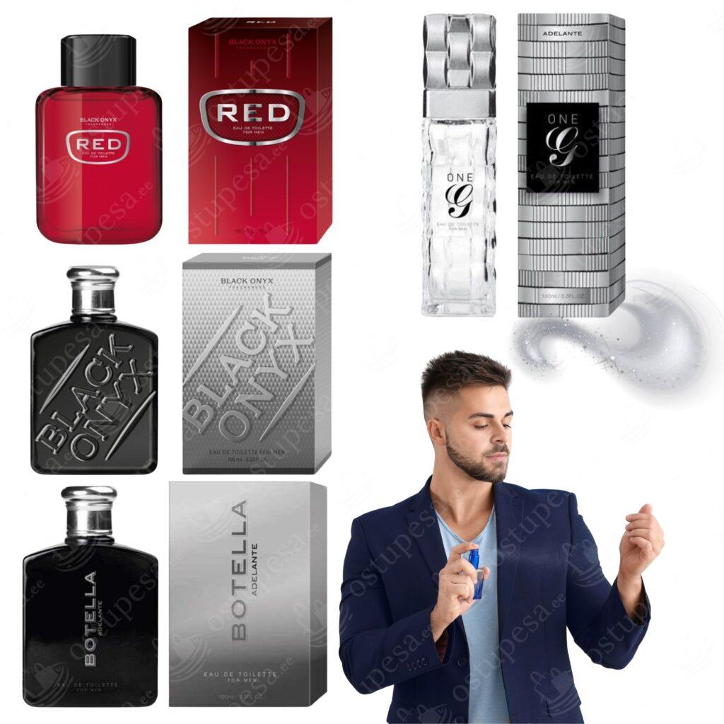 Meeste parfüüm, 100 ml, 4 erinevat komplektis