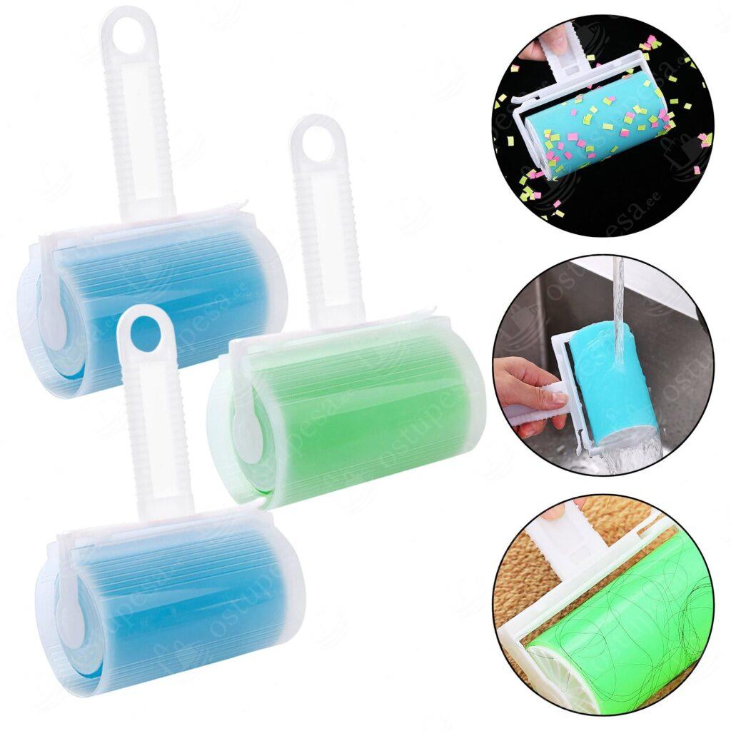 Karvaeemaldusrull, korduvkasutatav, 3 tk komplektis