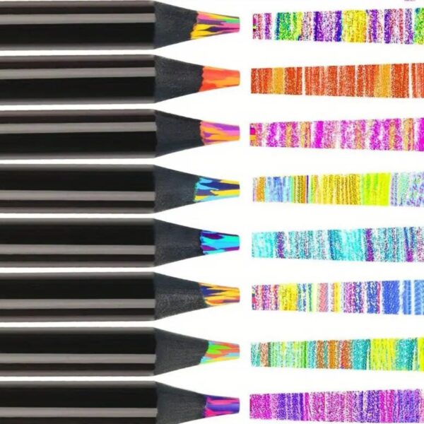 Värvilised pliiatsid vikerkaare toonides, 12 tk pakis