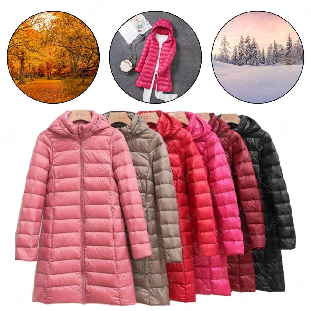 Naiste pikk tepitud jope