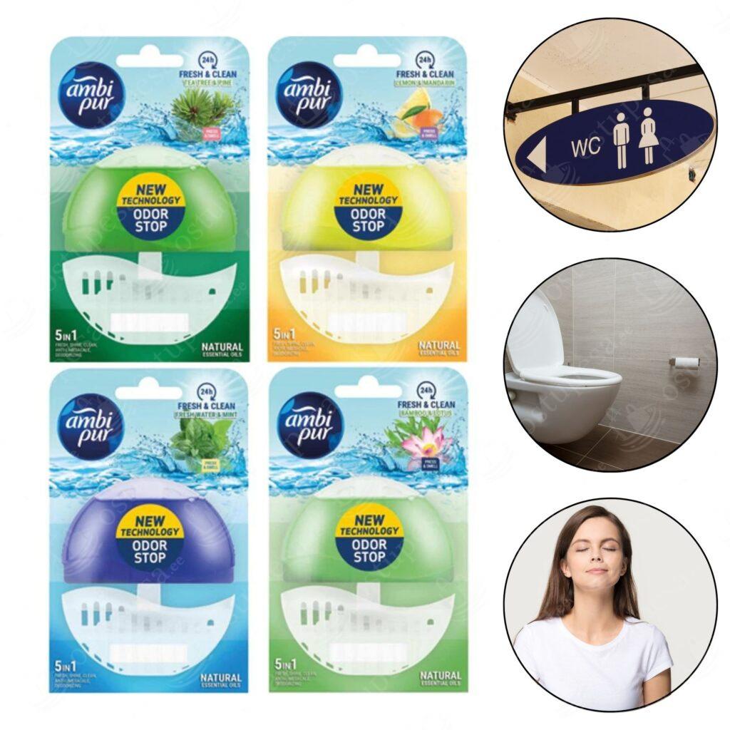 WC-poti värskendaja, 55 ml, Ambi pur, 4 erinevat komplektis