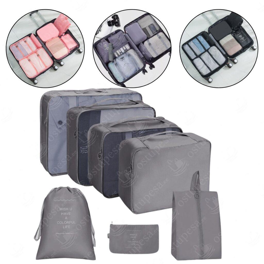 Kohvri sisu organiseerija, 7 erinevat suurust pakis