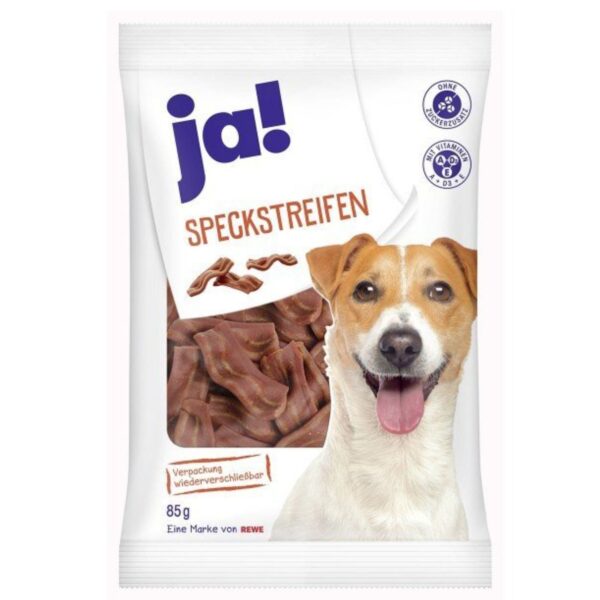 Koera maius, peekoniribad, 85 g, Ja!, 10 pakki komplektis