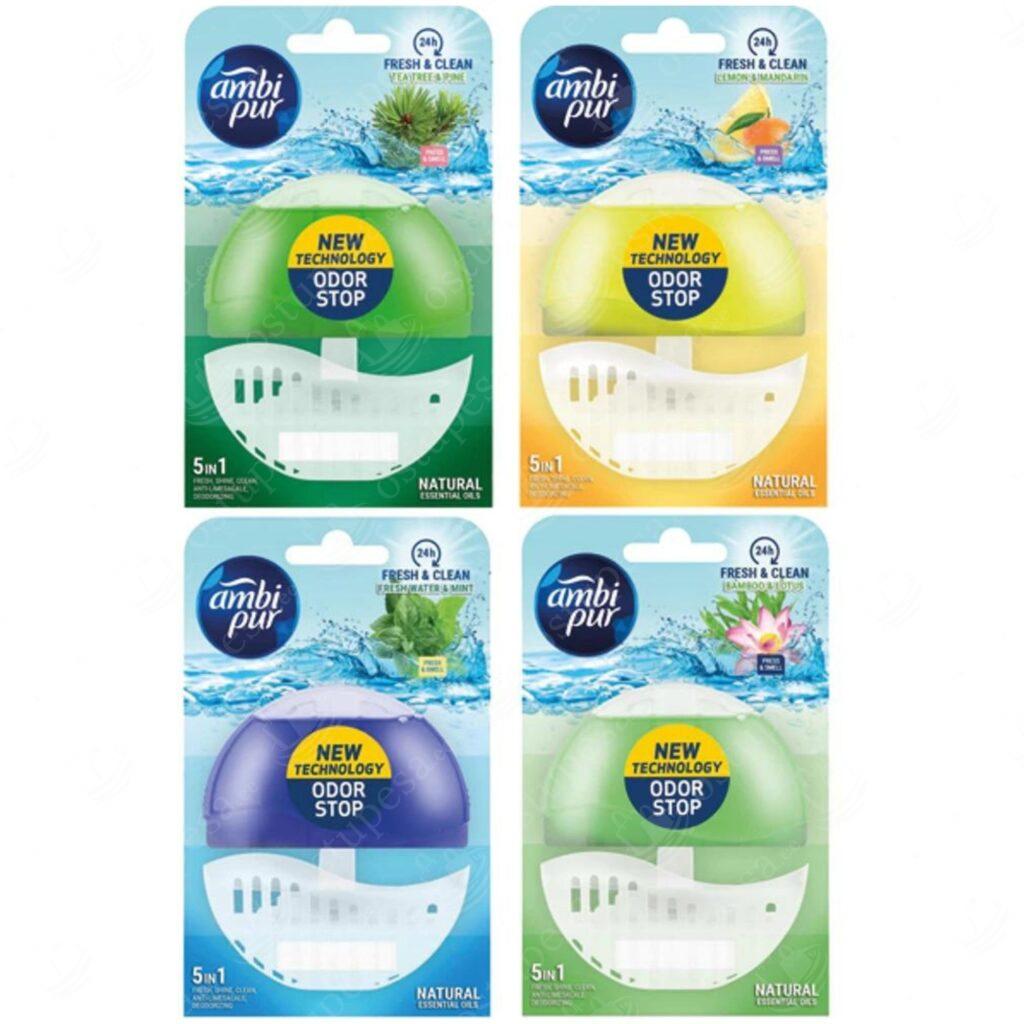 WC-poti värskendaja, 55 ml, Ambi pur, 4 erinevat komplektis