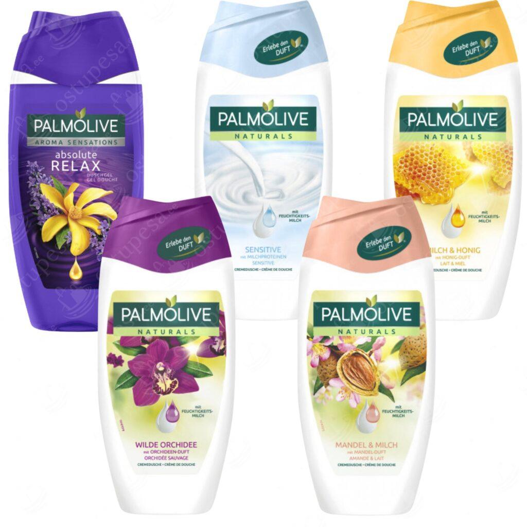 Dušigeel 250 ml, Palmolive, 5 erinevat komplektis