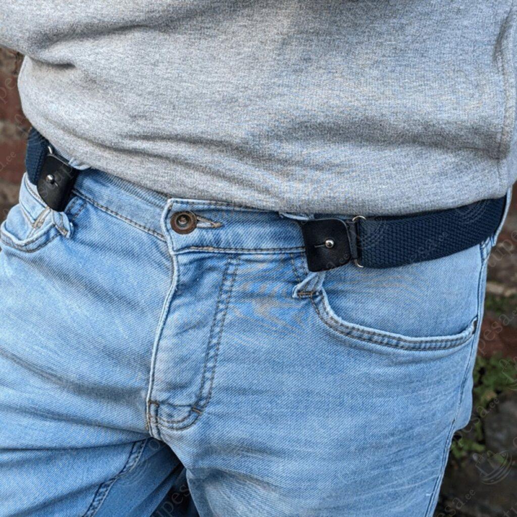 Pandlata püksirihm, beež, must ja pruun komplektis