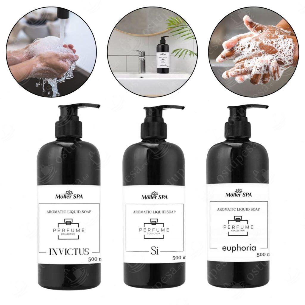 Vedelseebid, lõhnastatud, 500 ml, 3 pudelit komplektis